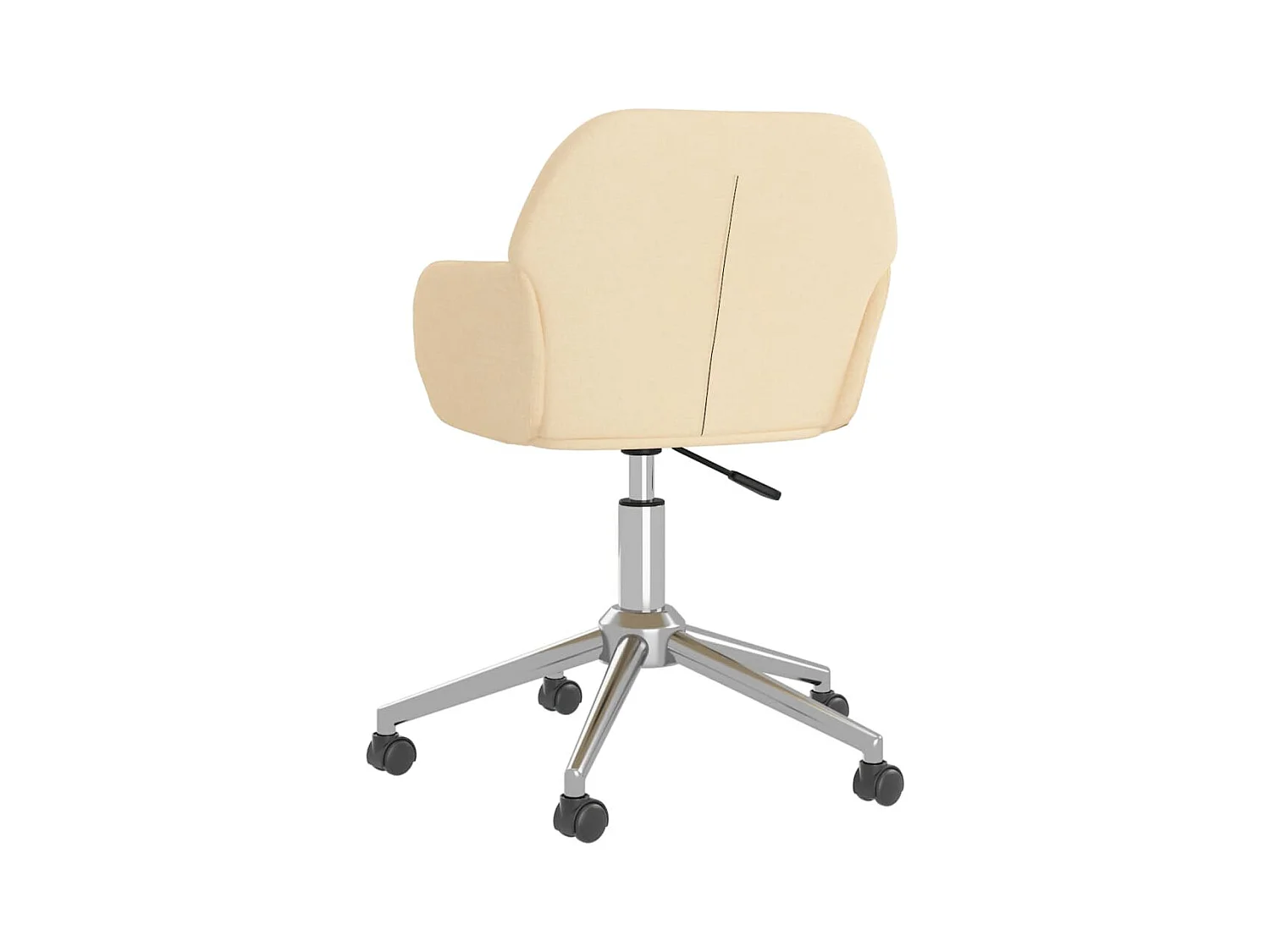 Chaise pivotante de bureau Crème Tissu