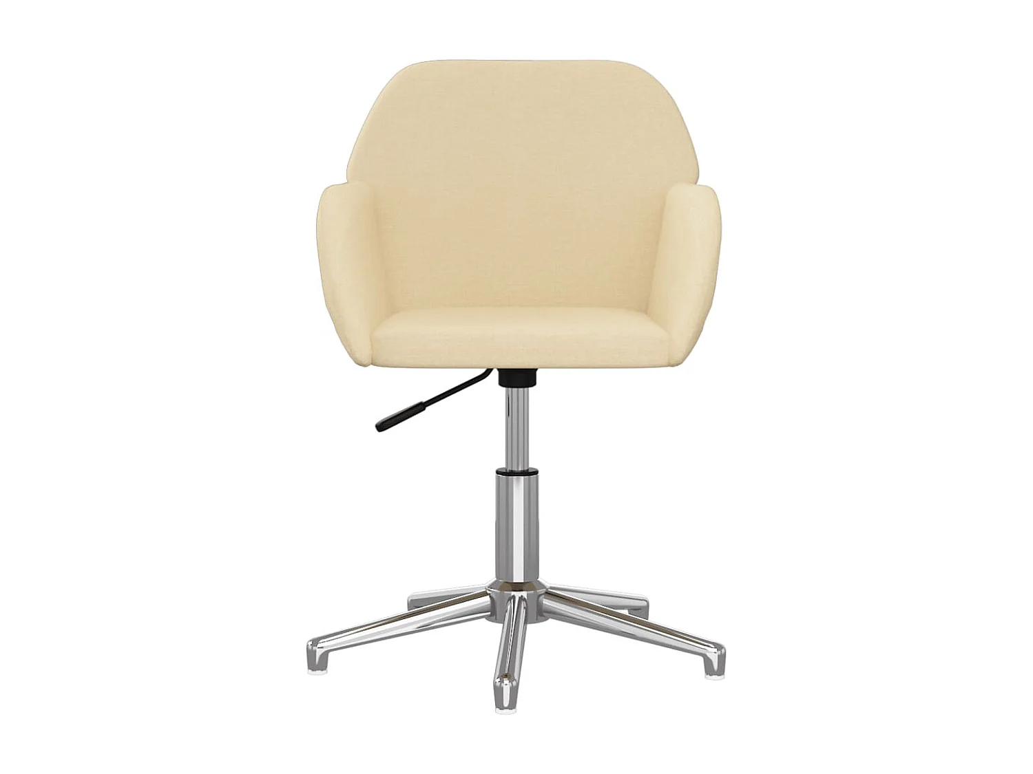 Chaise pivotante de bureau Crème Tissu