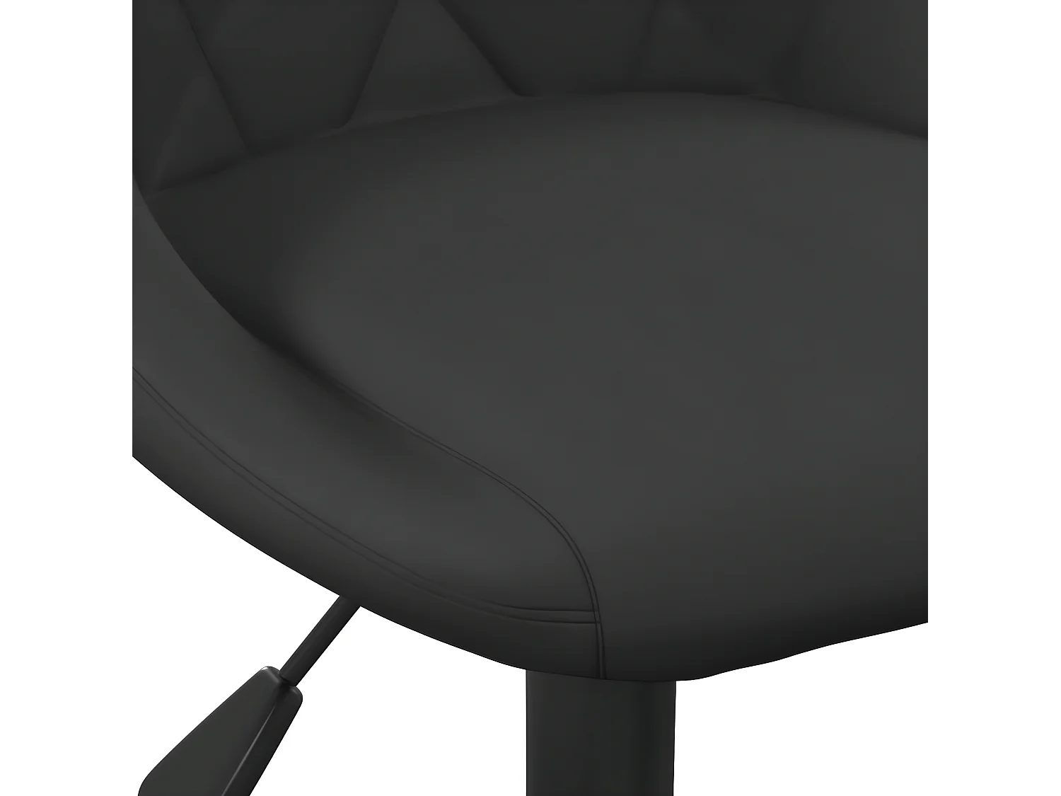 Kantoorstoel draaibaar fluweel zwart