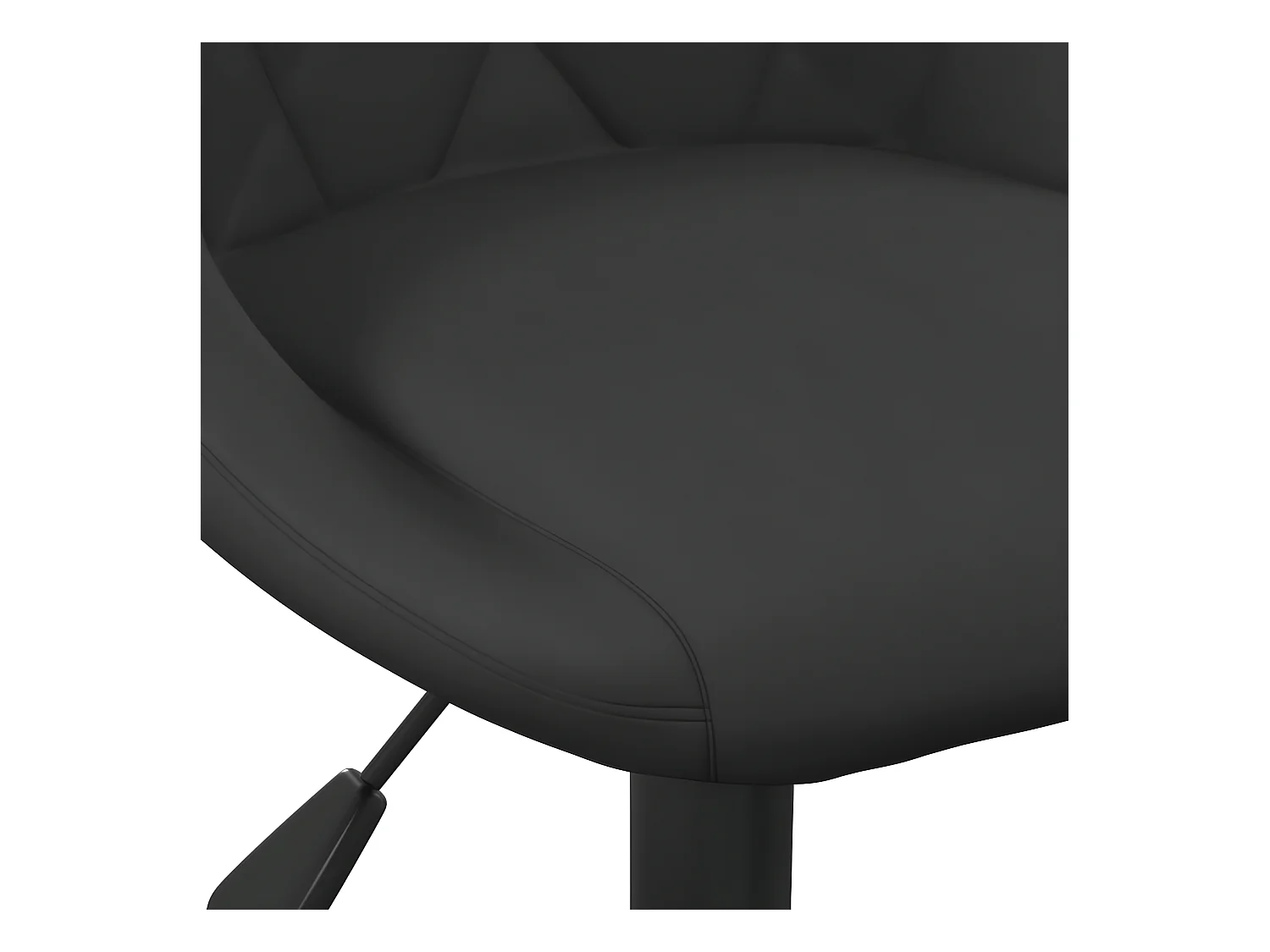 Silla de oficina de terciopelo negro