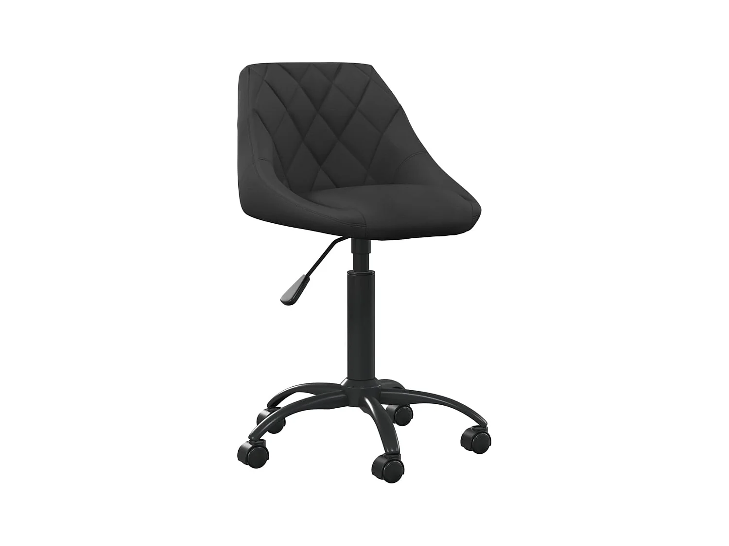 Silla de oficina de terciopelo negro
