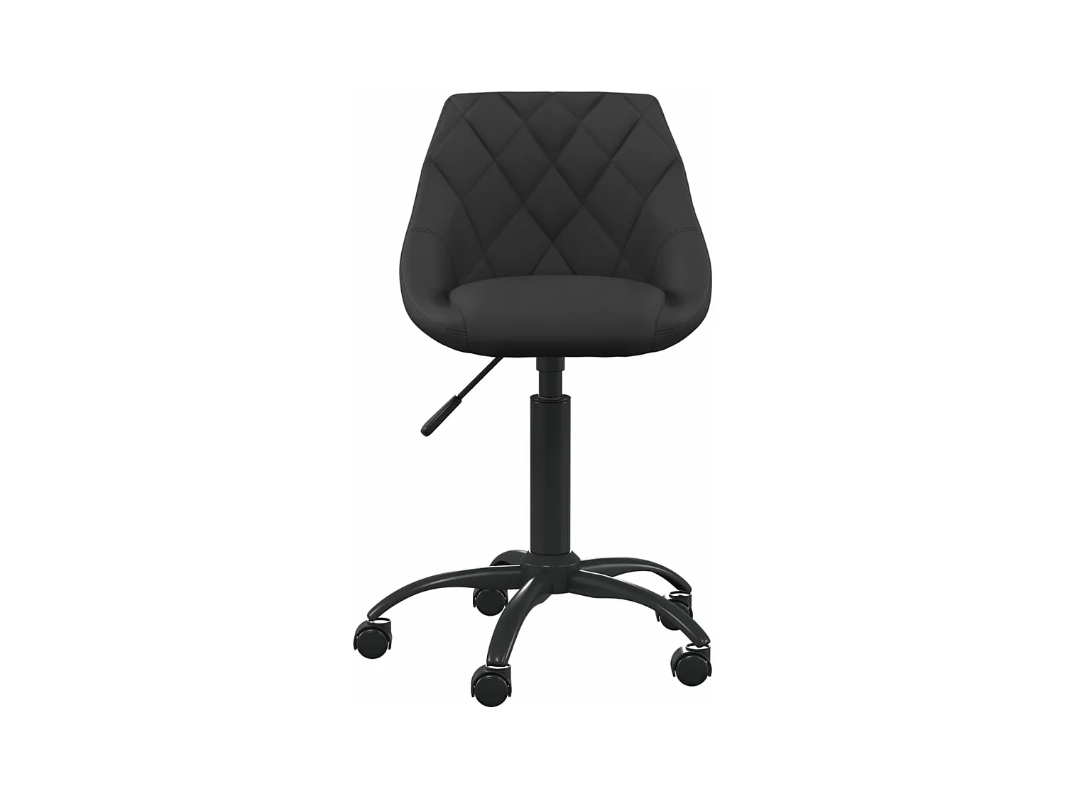 Silla de oficina de terciopelo negro