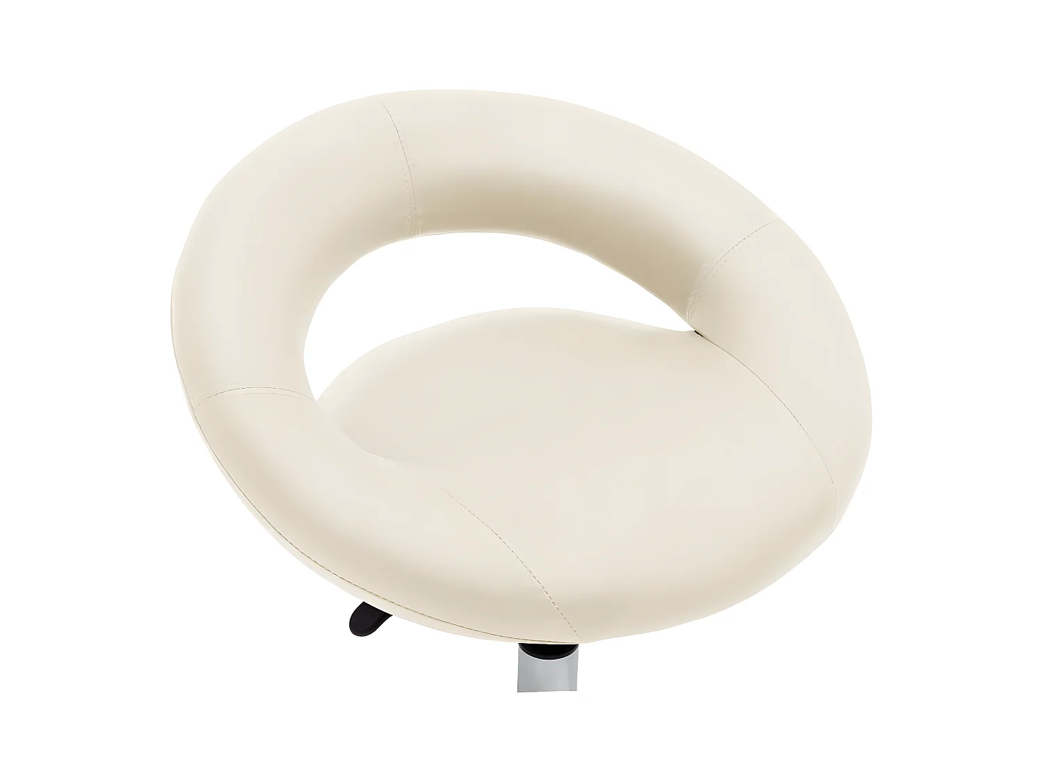 Chaise de travail roulante Crème Similicuir