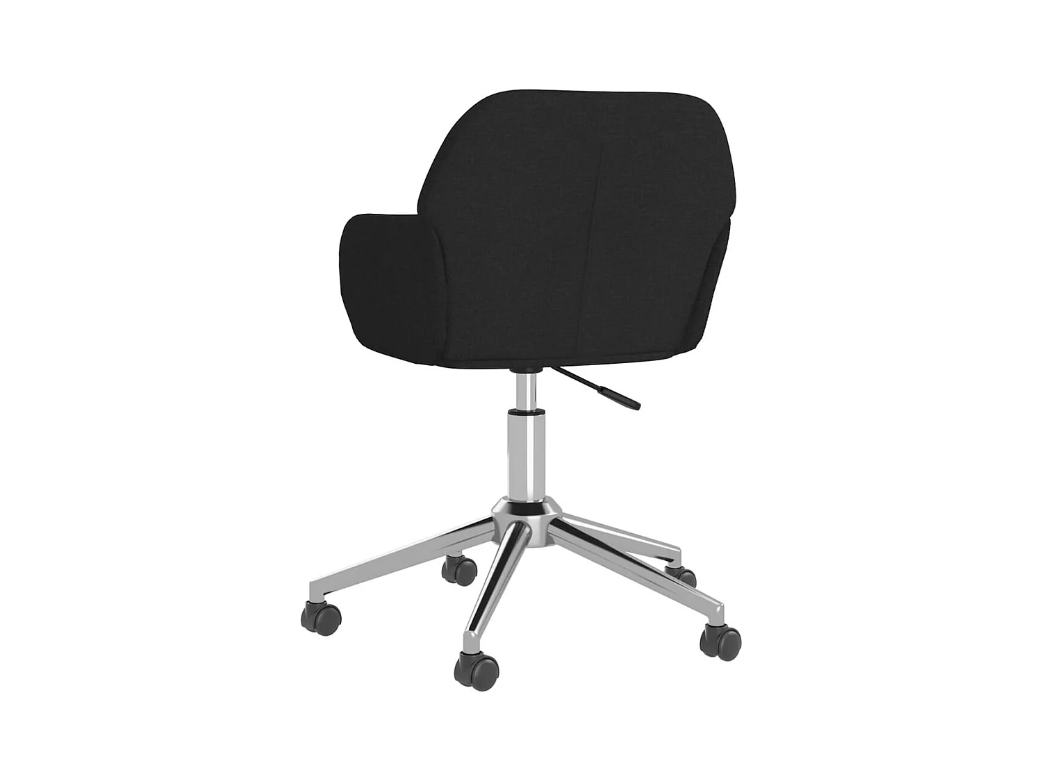 Chaise pivotante de bureau Noir Tissu