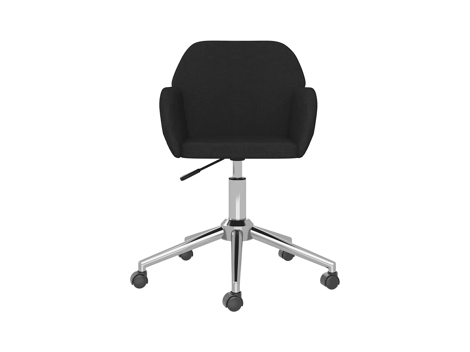 Chaise pivotante de bureau Noir Tissu