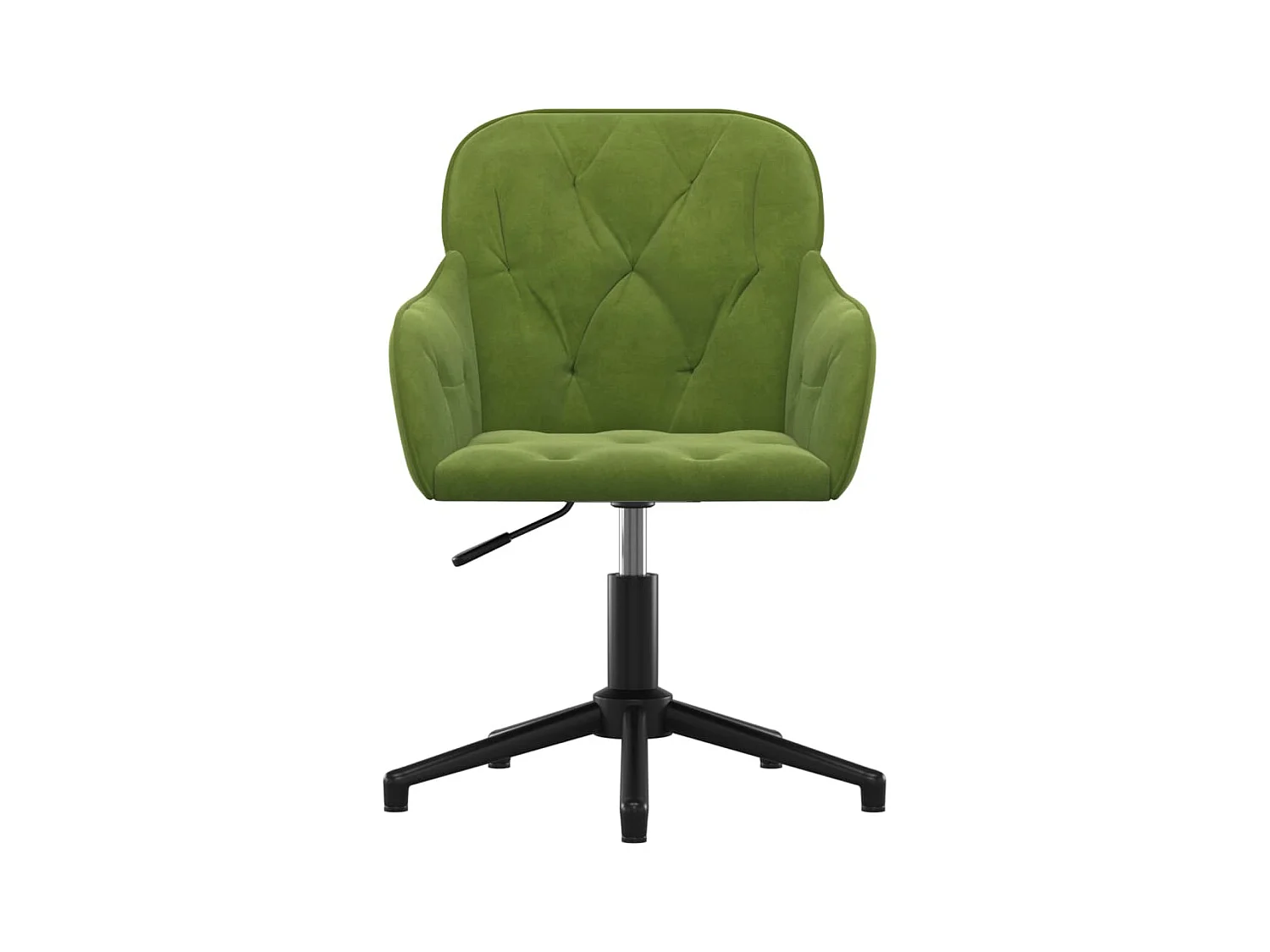 Chaise pivotante de bureau Vert clair Velours