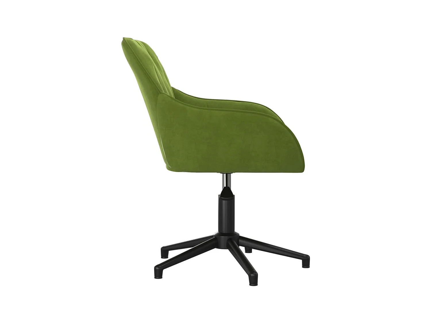 Chaise pivotante de bureau Vert clair Velours