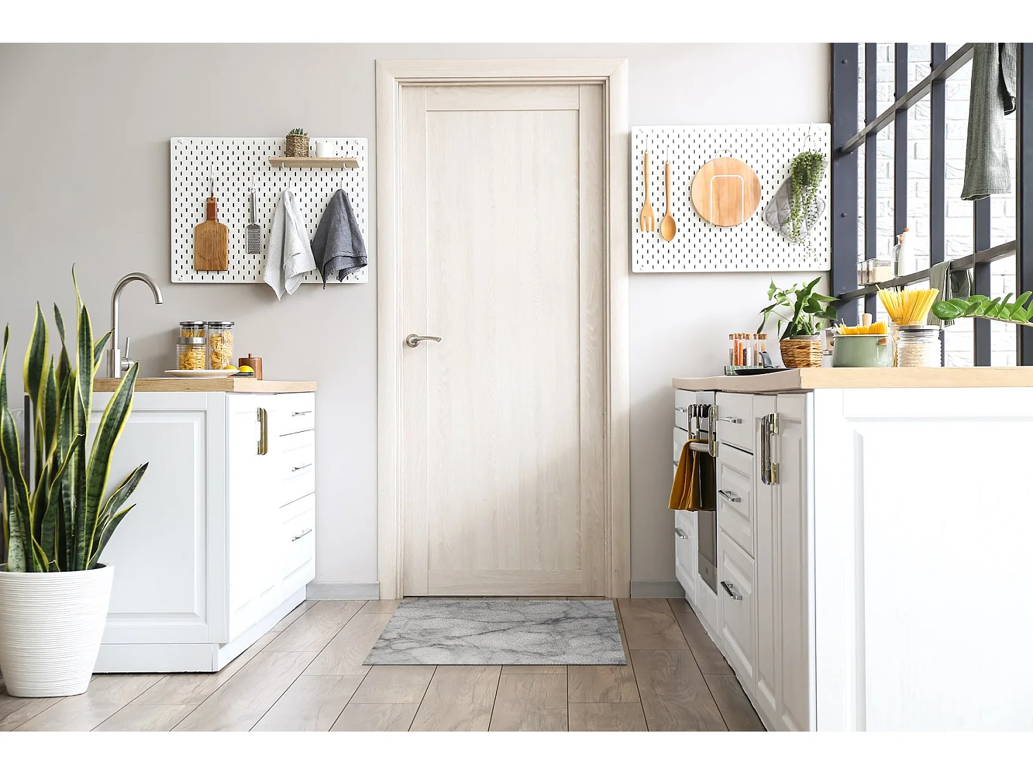 Weiche Fußmatte für den Innenbereich – Modernes Design 150 x 100 cm – Grauer Marmor