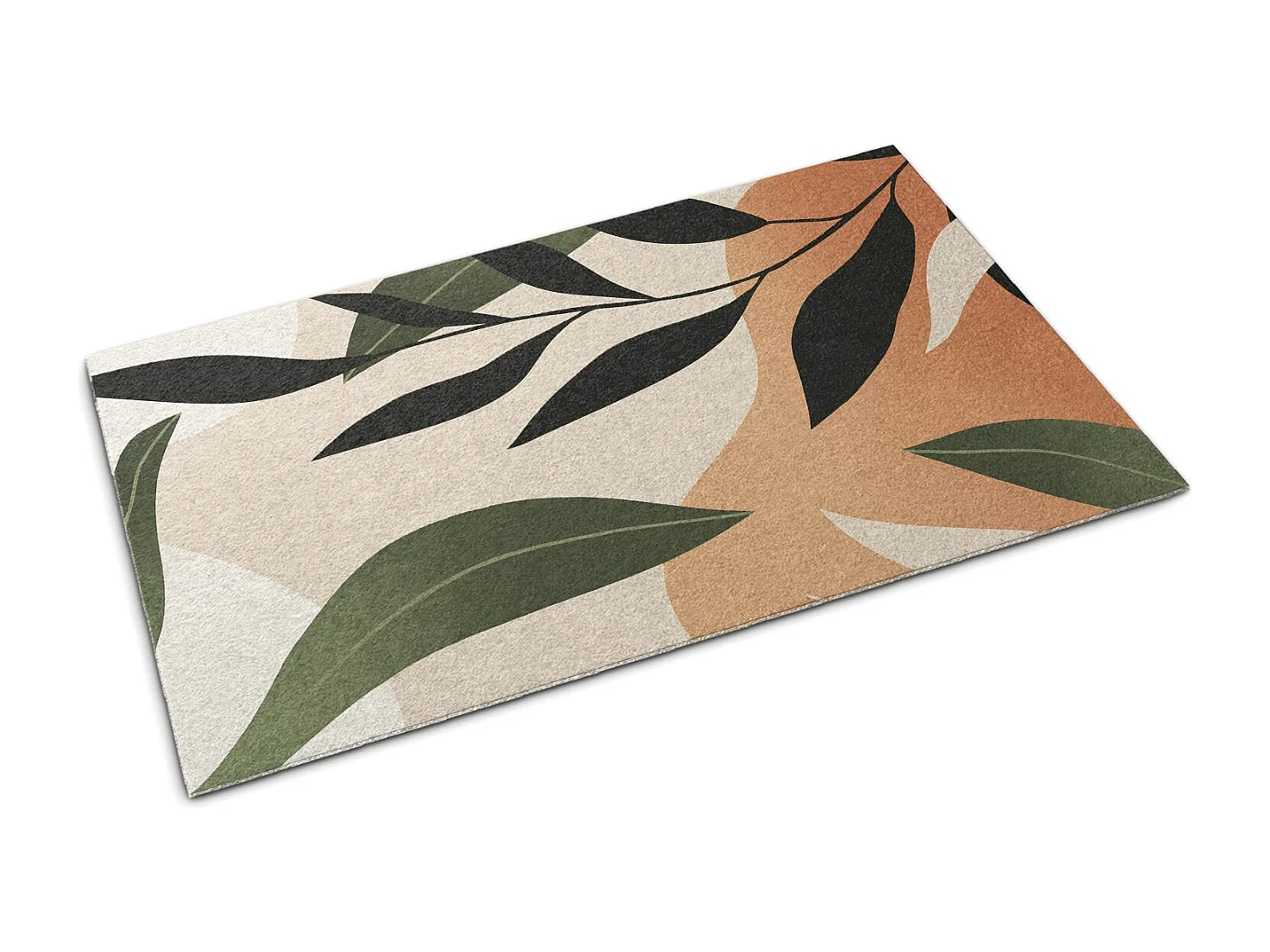 Paillasson d'intérieur moderne - Confortable et élégant - 60 x 40 cm - Abstraction tropicale