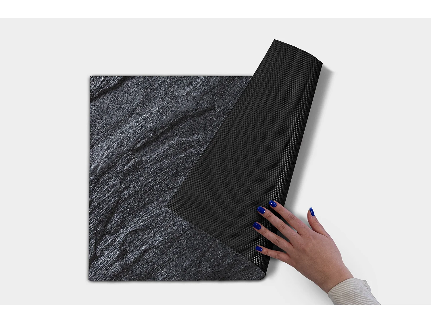 Luxuriöse Fußmatte für den Innenbereich – weich und elegant – 90 x 60 cm – Vulkanstein