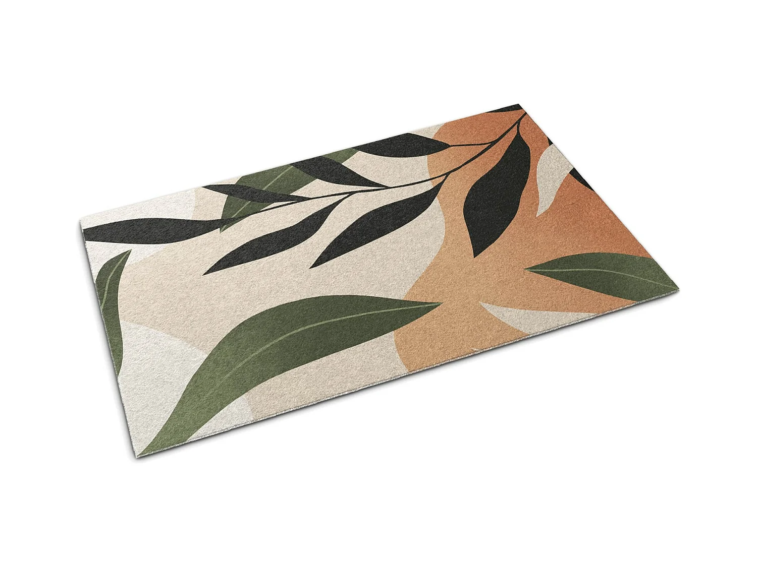 Paillasson d'intérieur moderne - Confortable et élégant - 90 x 60 cm - Abstraction tropicale