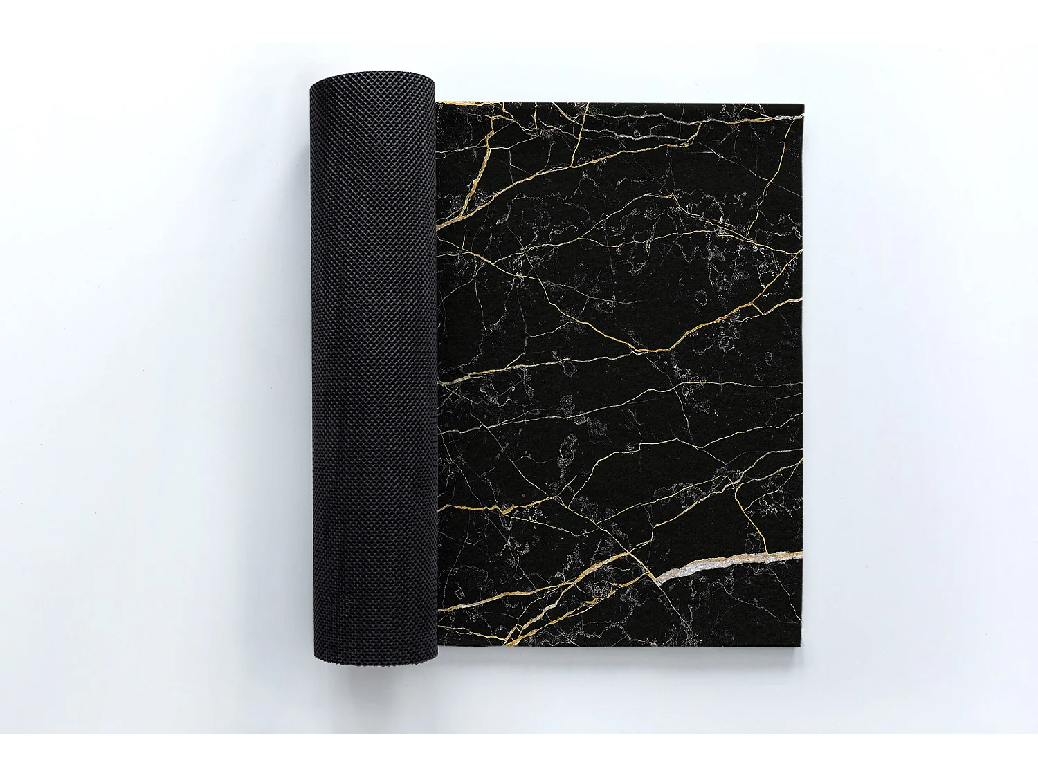 Paillasson d'intérieur doux - Design moderne 60 x 40 cm - Marbre noir