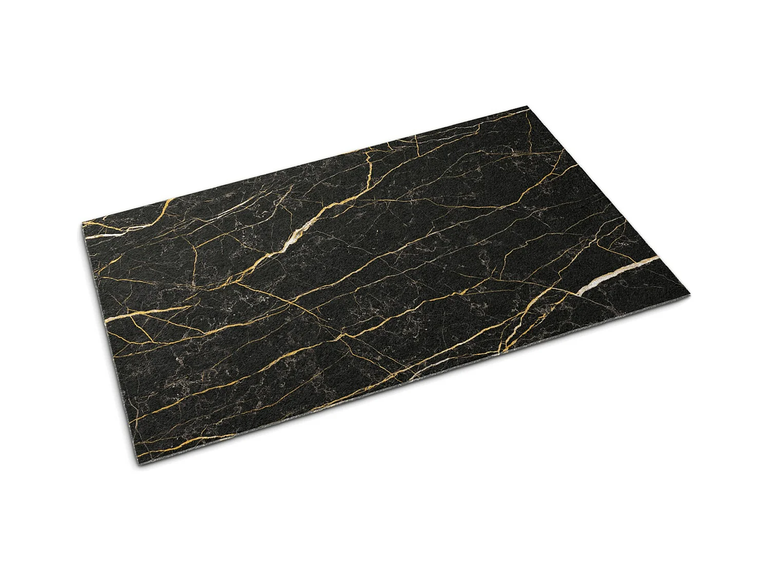 Weiche Fußmatte für den Innenbereich – modernes Design 60 x 40 cm – schwarzer Marmor