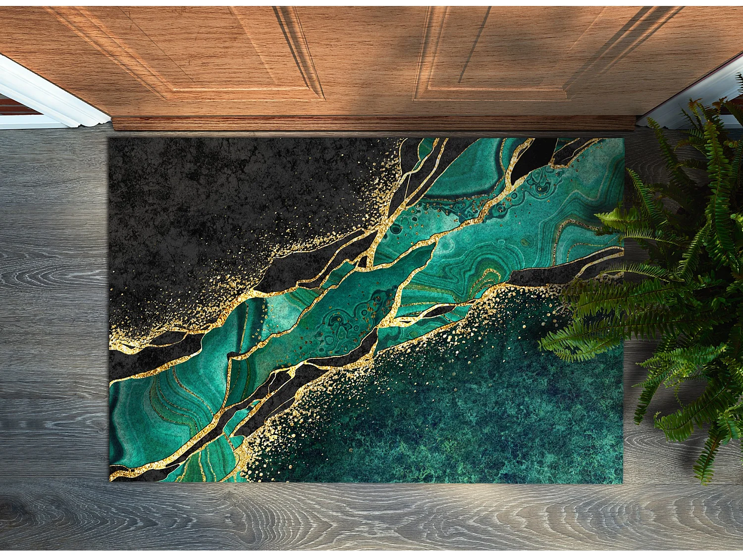 Paillasson d'intérieur doux - Design moderne 60 x 40 cm - Abstraction colorée