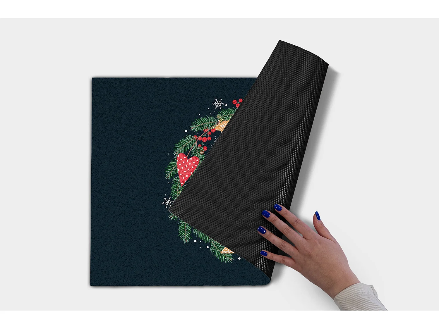 Luxe binnendeurmat - zacht en elegant - 90 x 60 cm - vrolijk kerstfeest