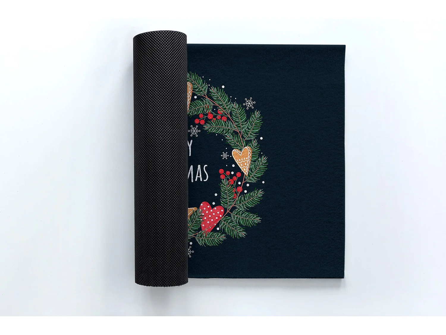 Luxe binnendeurmat - zacht en elegant - 90 x 60 cm - vrolijk kerstfeest