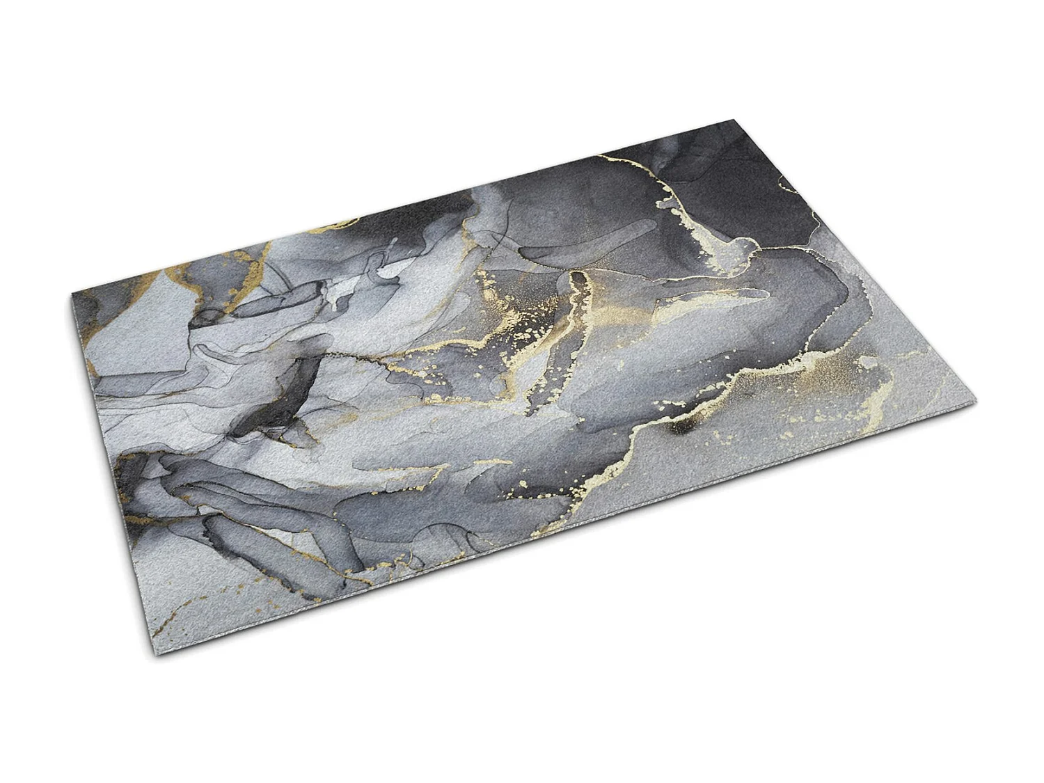 Elegante Fußmatte für den Innenbereich – Modernes Design 90 x 60 cm – Grauer Marmor