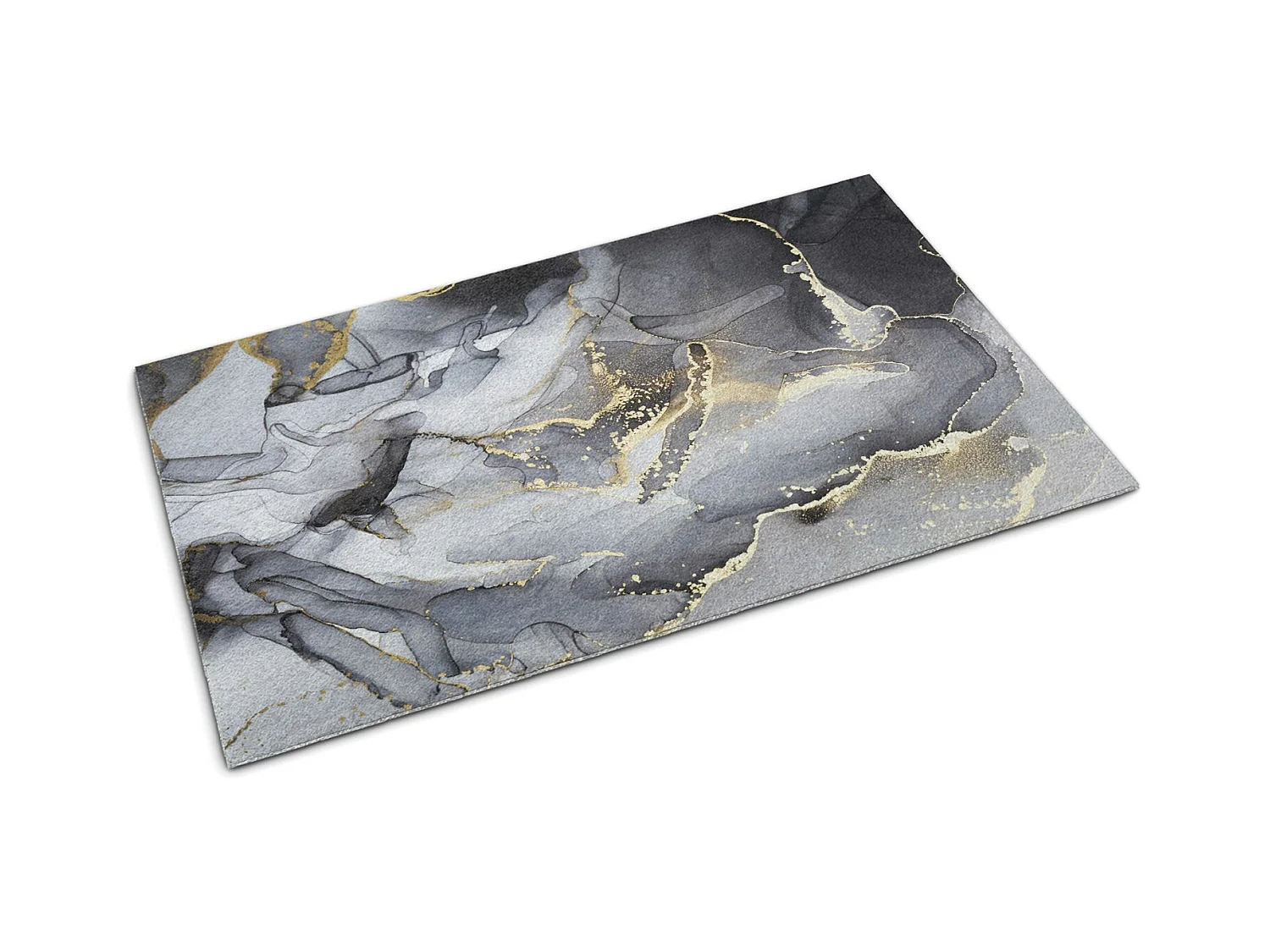 Elegante binnendeurmat - Modern design 90 x 60 cm - Grijs marmer