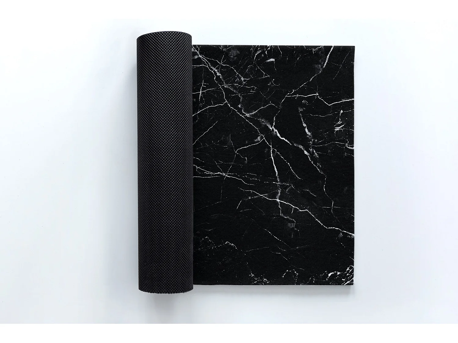 Elegante Fußmatte für den Innenbereich – Modernes Design 150 x 100 cm – Schwarzer Marmor