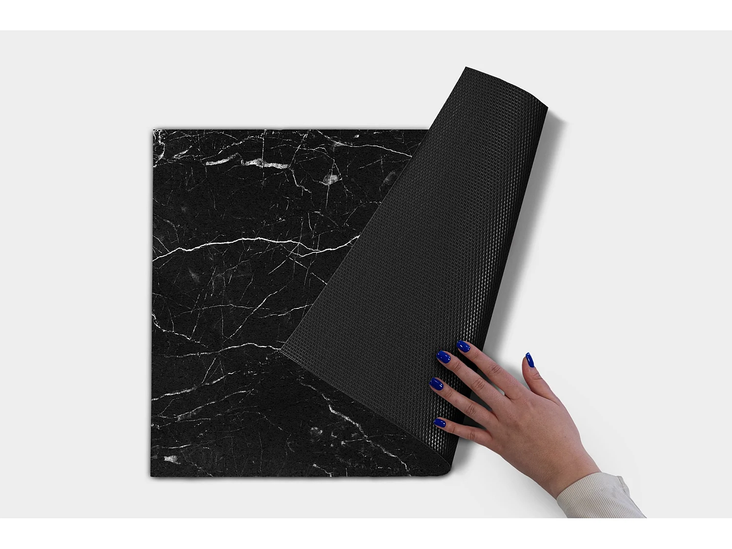 Elegante binnendeurmat - Modern design 150 x 100 cm - Zwart marmer