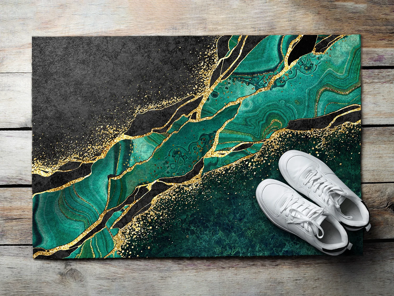 Zachte binnendeurmat - Modern design 90 x 60 cm - Kleurrijke abstractie