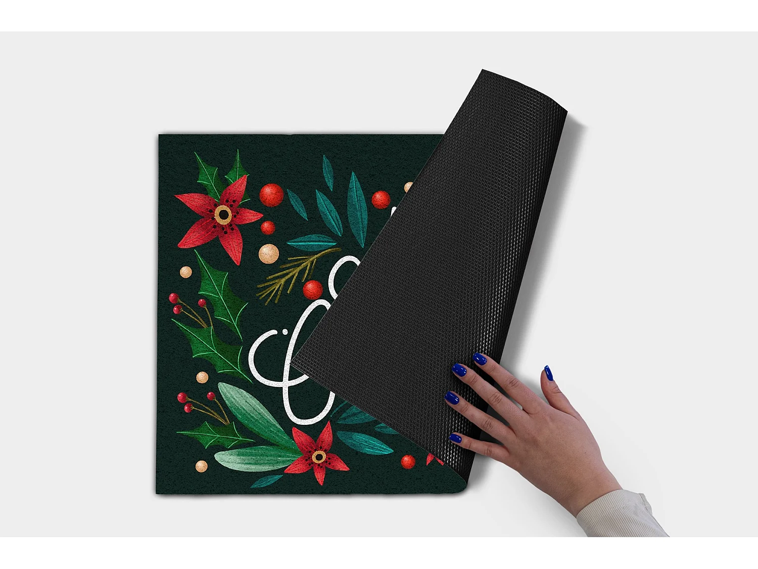 Paillasson d'intérieur doux - Design moderne 90 x 60 cm - Thème Noël