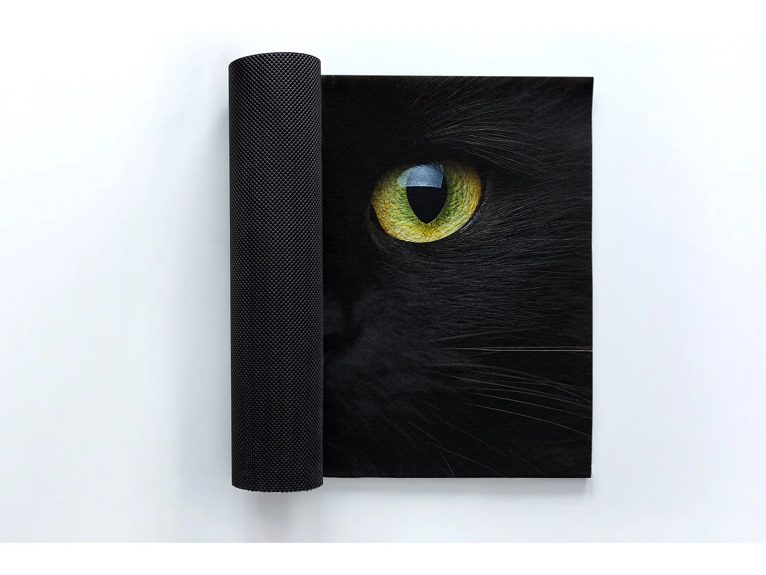 Weiche Fußmatte für den Innenbereich – modernes Design, 90 x 60 cm – schwarze Katze