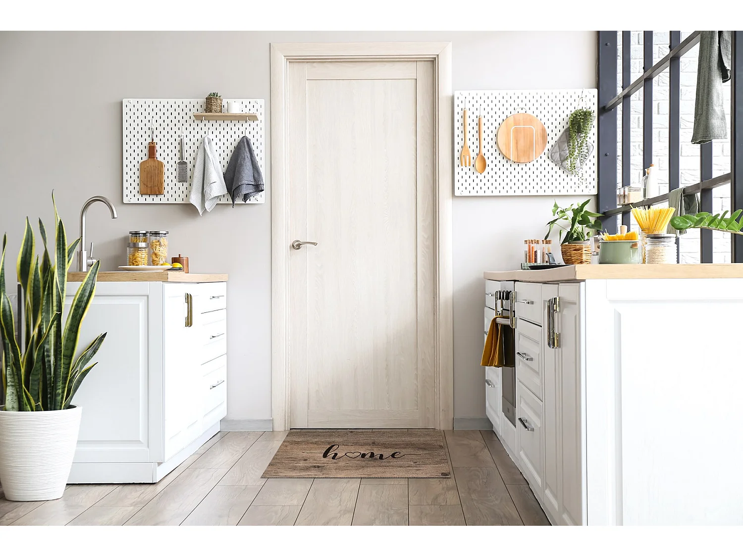 Paillasson d'intérieur moderne - Confortable et élégant - 90 x 60 cm - Wood Home