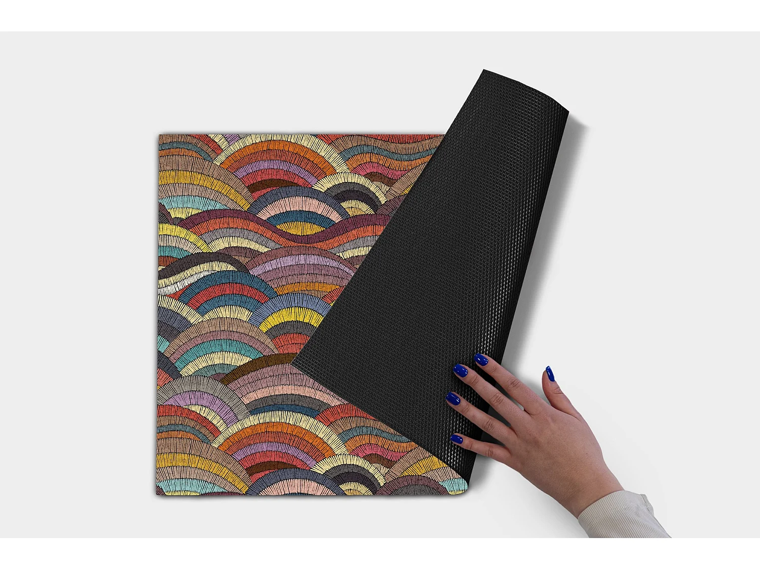 Moderne Fußmatte für den Innenbereich – bequem und stilvoll – 60 x 40 cm – bunte Abstraktion
