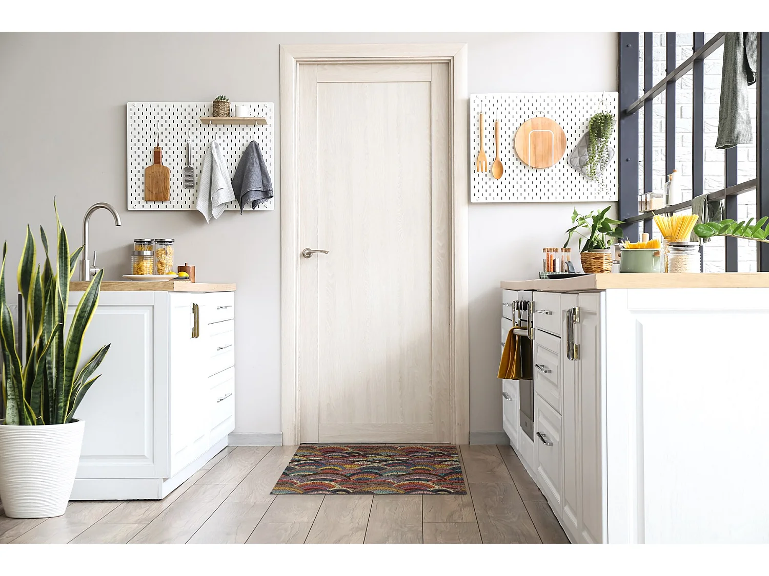 Moderne Fußmatte für den Innenbereich – bequem und stilvoll – 60 x 40 cm – bunte Abstraktion