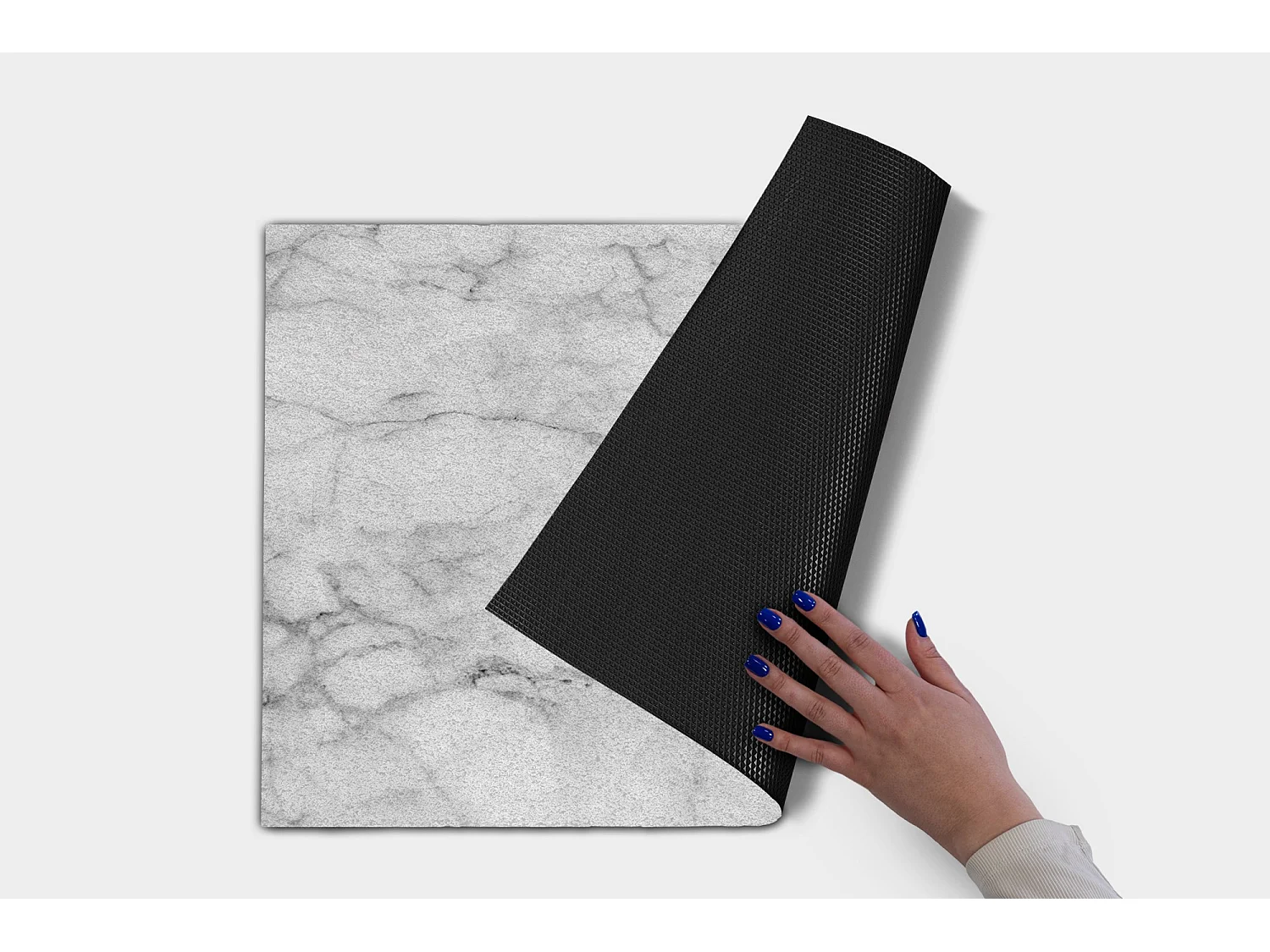 Weiche Fußmatte für den Innenbereich – Modernes Design 60 x 40 cm – Grauer Marmor