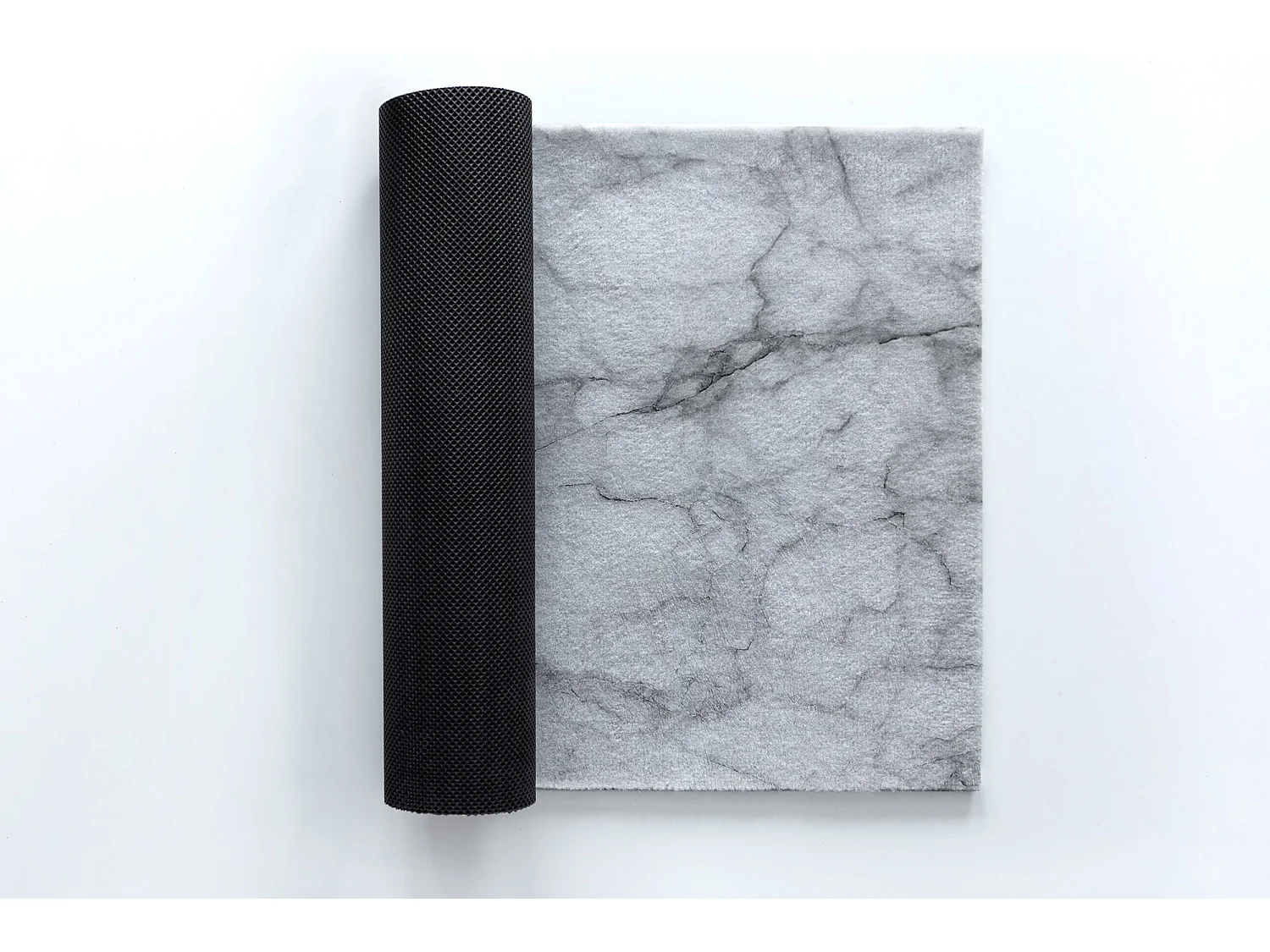Weiche Fußmatte für den Innenbereich – Modernes Design 90 x 60 cm – Grauer Marmor