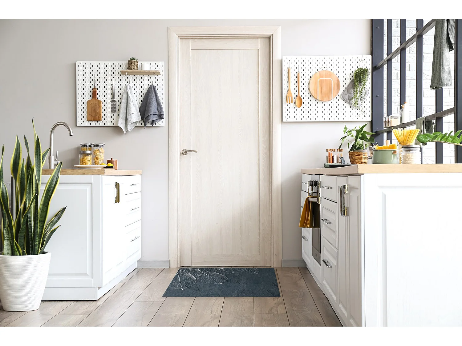 Luxuriöse Fußmatte für den Innenbereich – weich und elegant – 60 x 40 cm – Blumenmuster