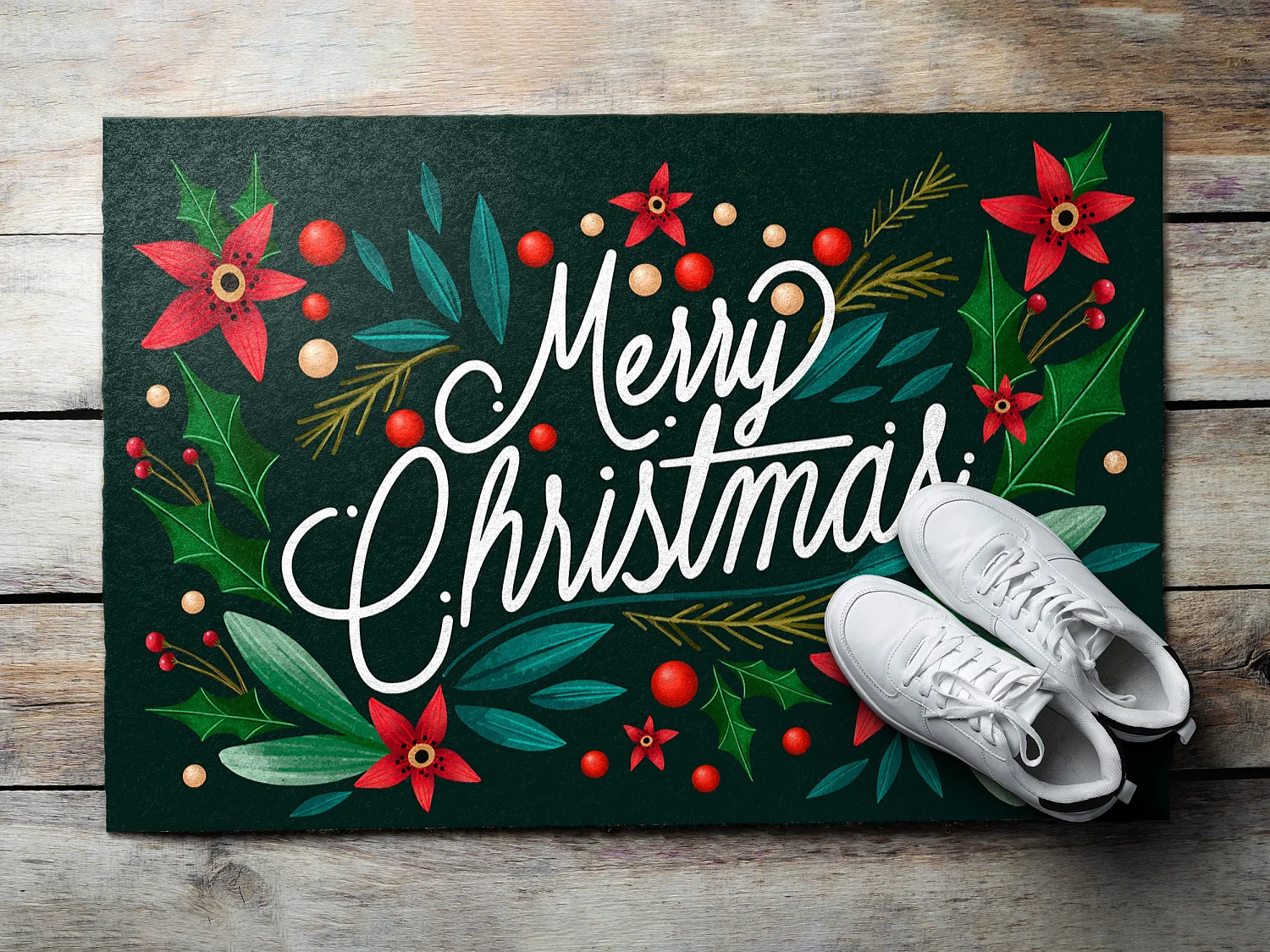 Zachte binnendeurmat - Modern design 60 x 40 cm - Kerstthema