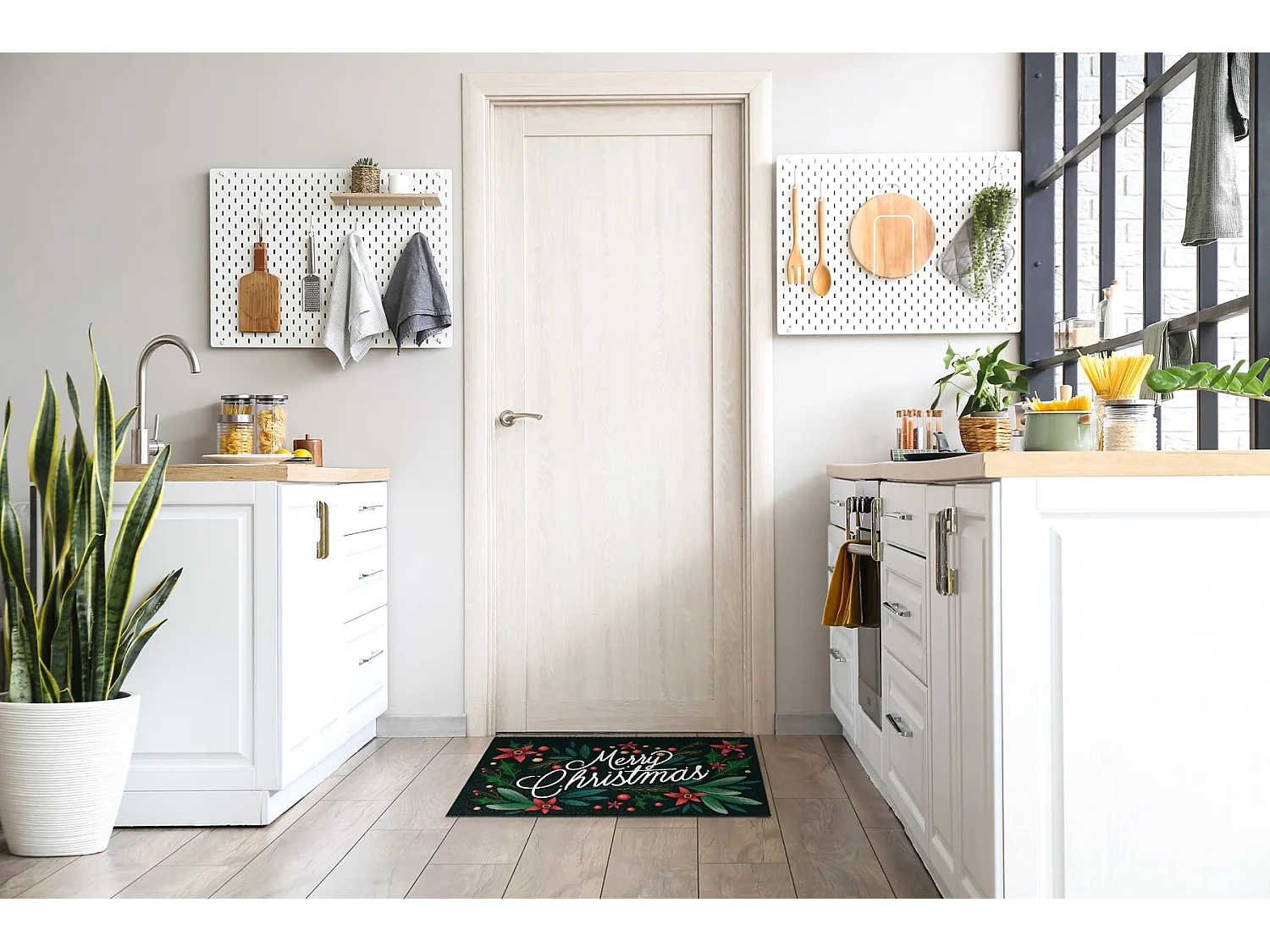 Paillasson d'intérieur doux - Design moderne 60 x 40 cm - Thème Noël