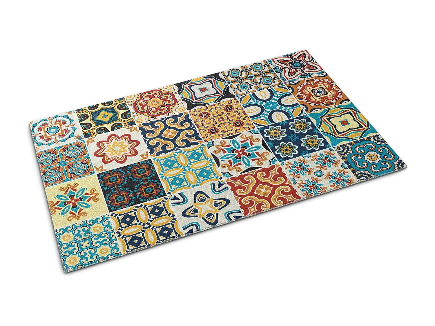 Luxuriöse Fußmatte für den Innenbereich – weich und elegant – 90 x 60 cm – Azulejo