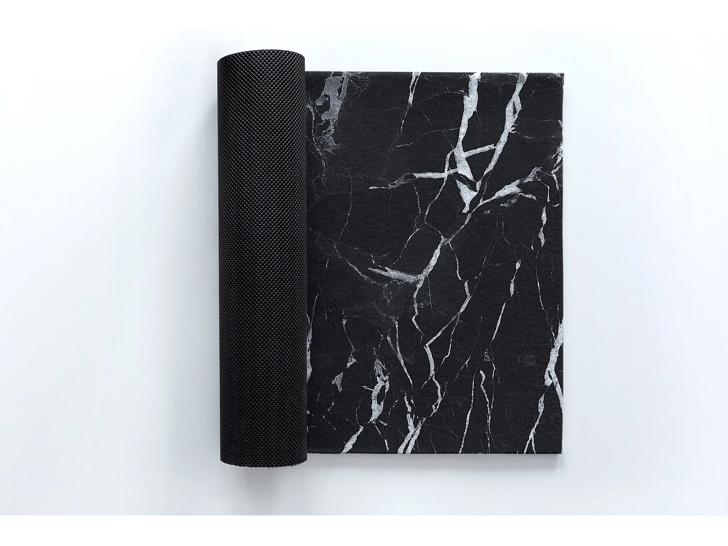 Luxuriöse Fußmatte für den Innenbereich – weich und elegant – 150 x 100 cm – schwarzer Marmor