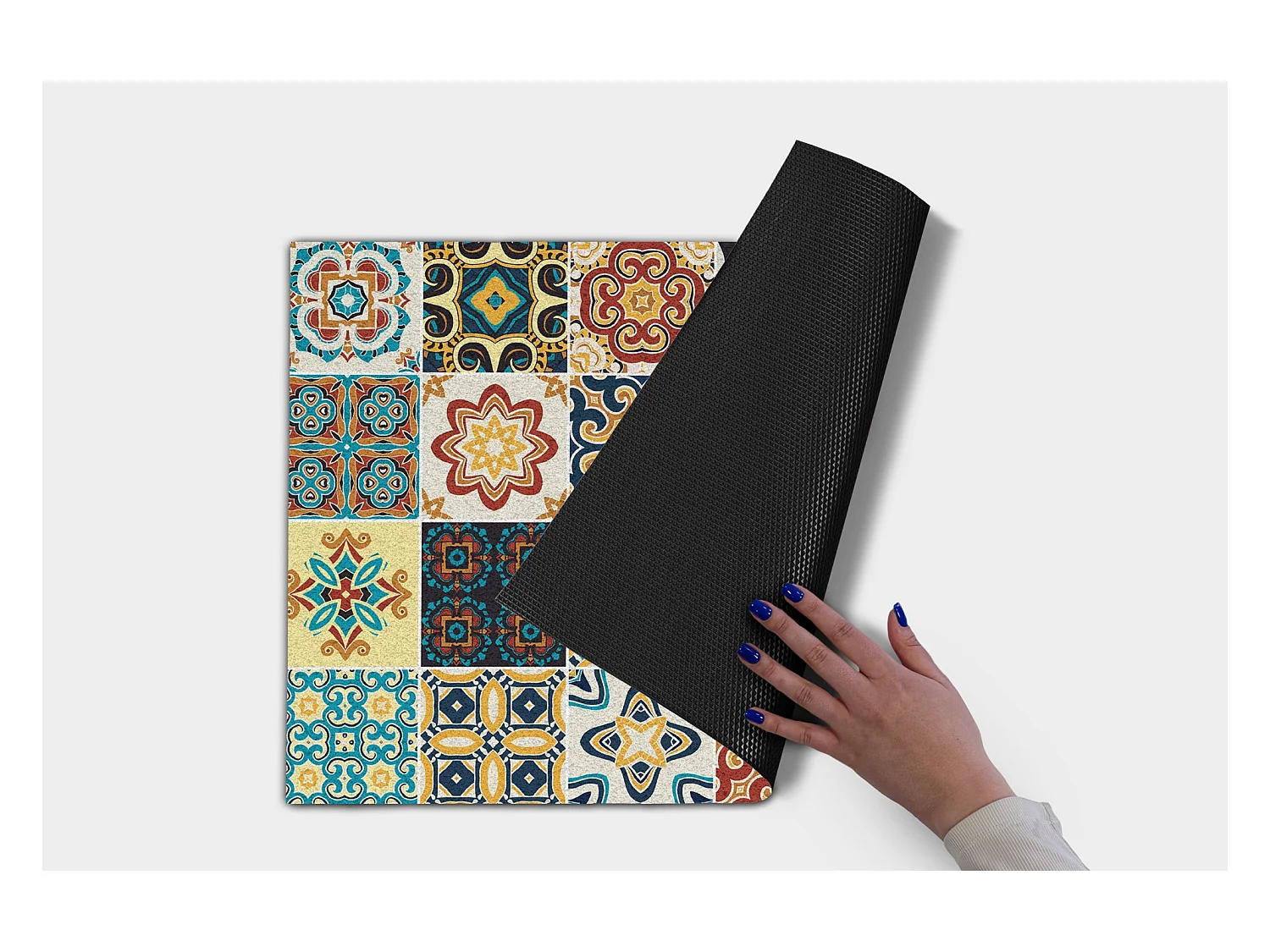 Paillasson d'Intérieur Luxueux - Doux et Élégant - 60 x 40 cm - Azulejo