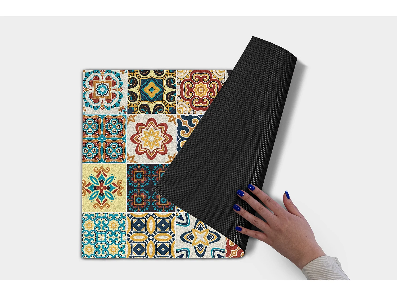 Luxuriöse Fußmatte für den Innenbereich – weich und elegant – 60 x 40 cm – Azulejo