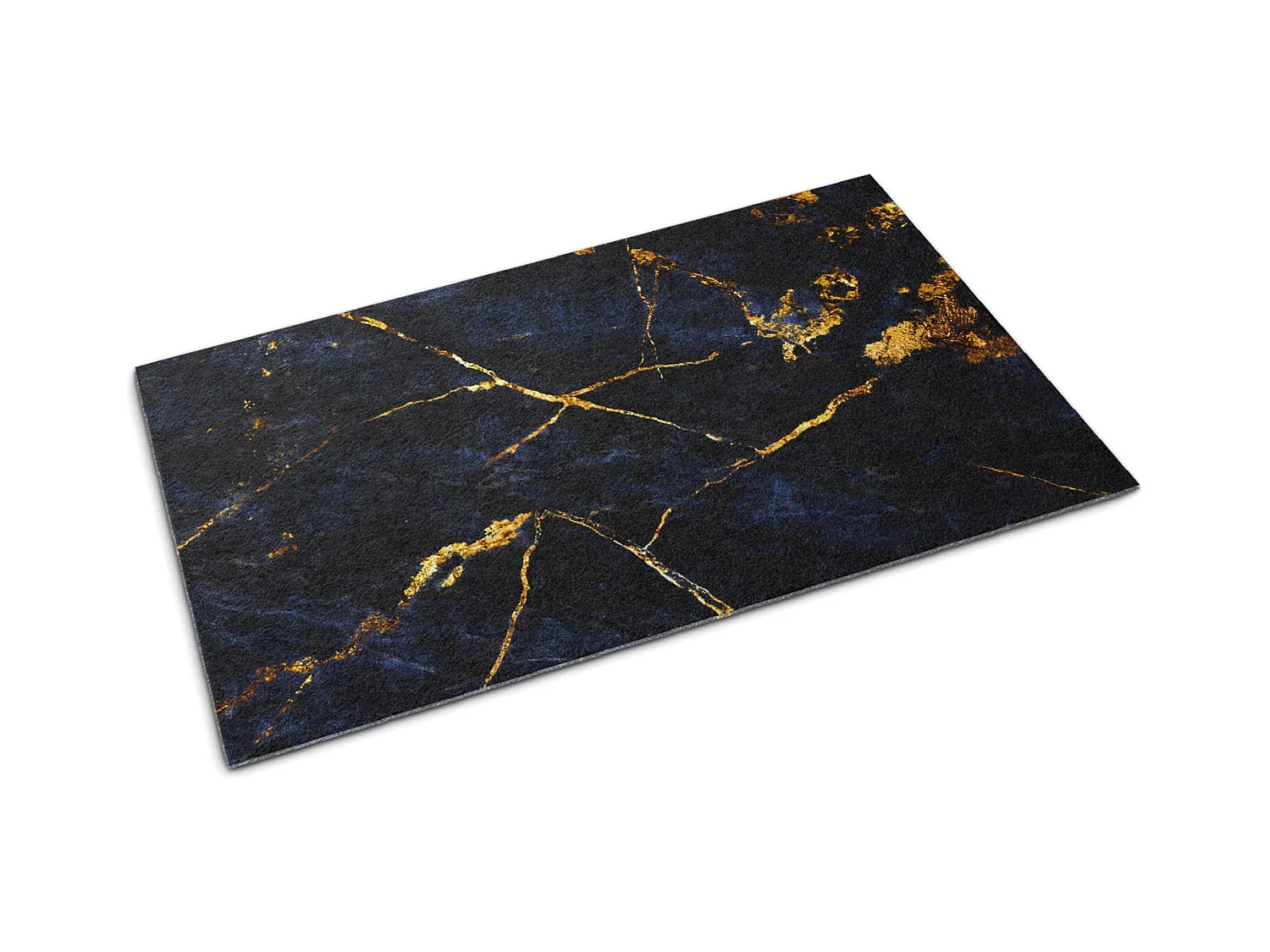 Paillasson d'intérieur moderne - Confortable et élégant - 60 x 40 cm - Marbre Bleu Marine