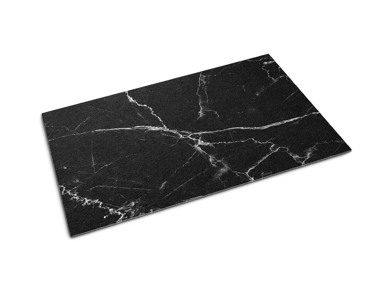 Moderne Fußmatte für den Innenbereich – bequem und stilvoll – 150 x 100 cm – schwarzer Marmor
