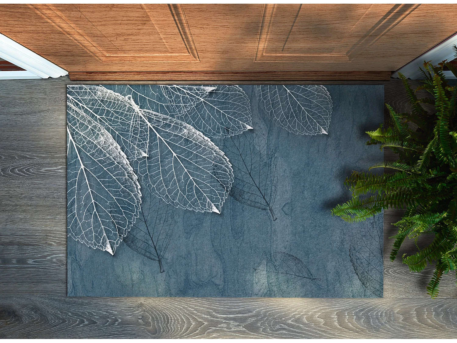 Paillasson d'intérieur luxueux - Doux et élégant - 150 x 100 cm - Motif floral