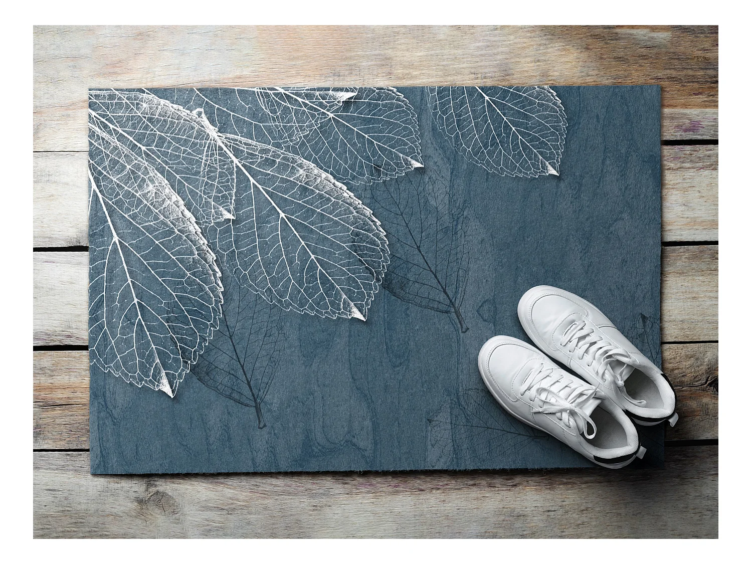 Luxuriöse Fußmatte für den Innenbereich – weich und elegant – 150 x 100 cm – Blumenmuster