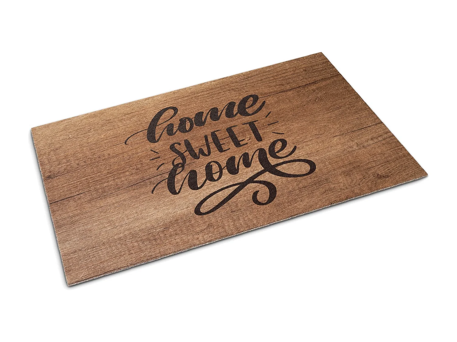 Stilvolle Fußmatte für den Innenbereich – modernes Design 90 x 60 cm – Holzbrett