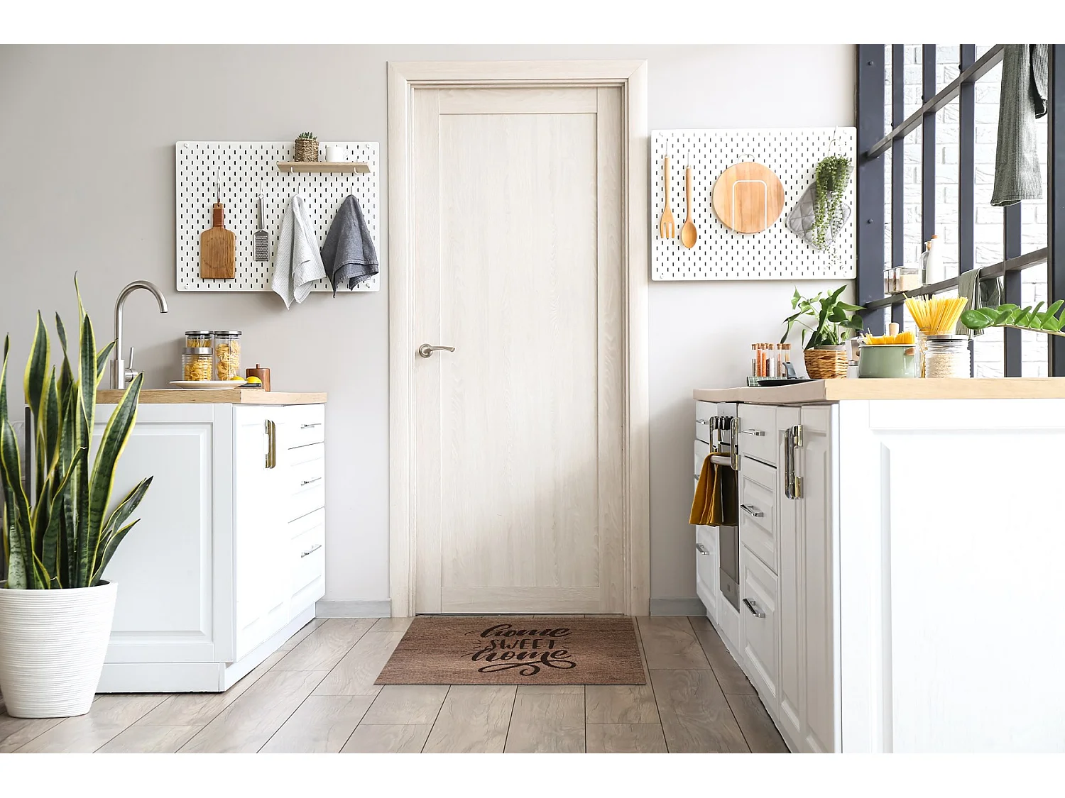 Paillasson d'intérieur élégant - Design moderne 60 x 40 cm - Planche de bois