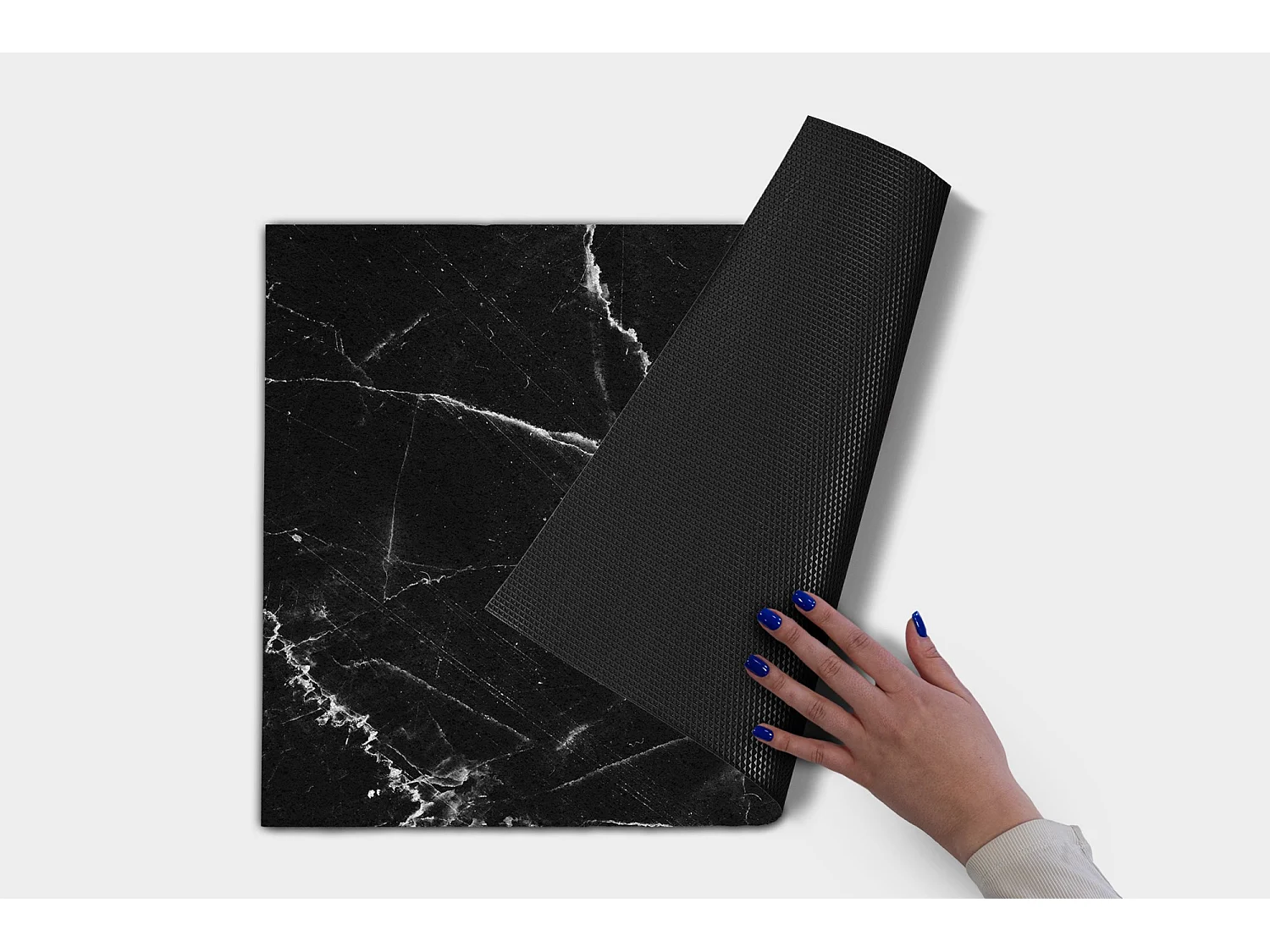 Zerbino moderno per interni - Comodo ed elegante - 90 x 60 cm - Marmo nero