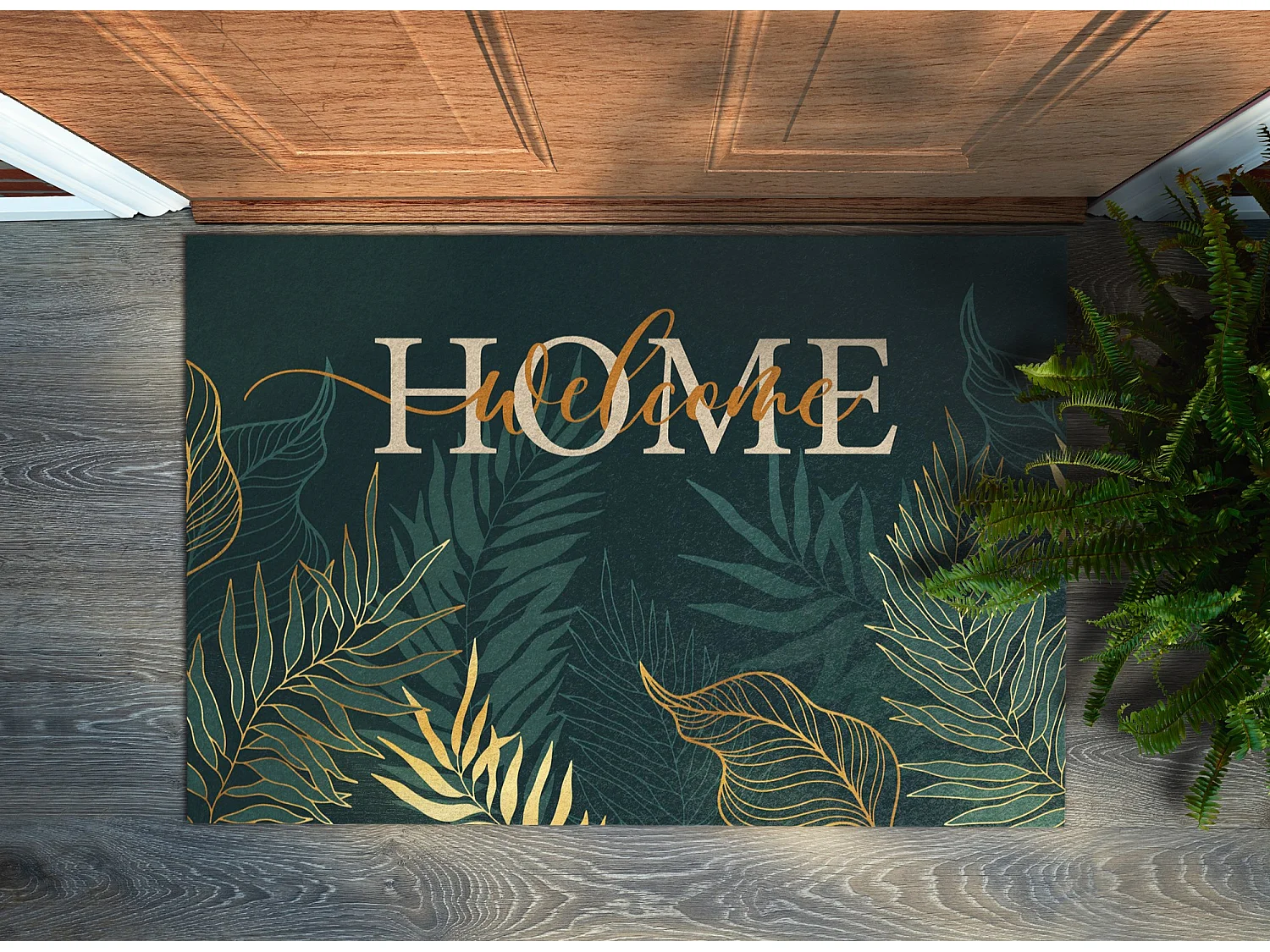 Luxuriöse Fußmatte für den Innenbereich – weich und elegant – 60 x 40 cm – Willkommen zu Hause