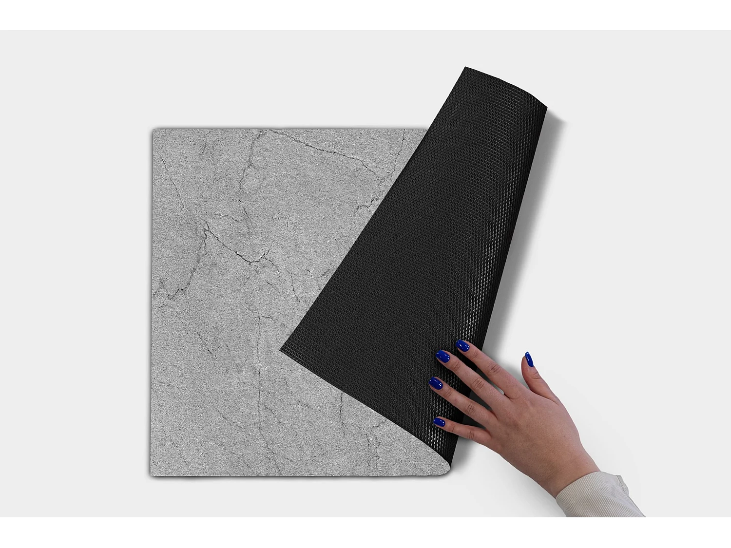 Weiche Fußmatte für den Innenbereich – modernes Design 90 x 60 cm – grauer Beton