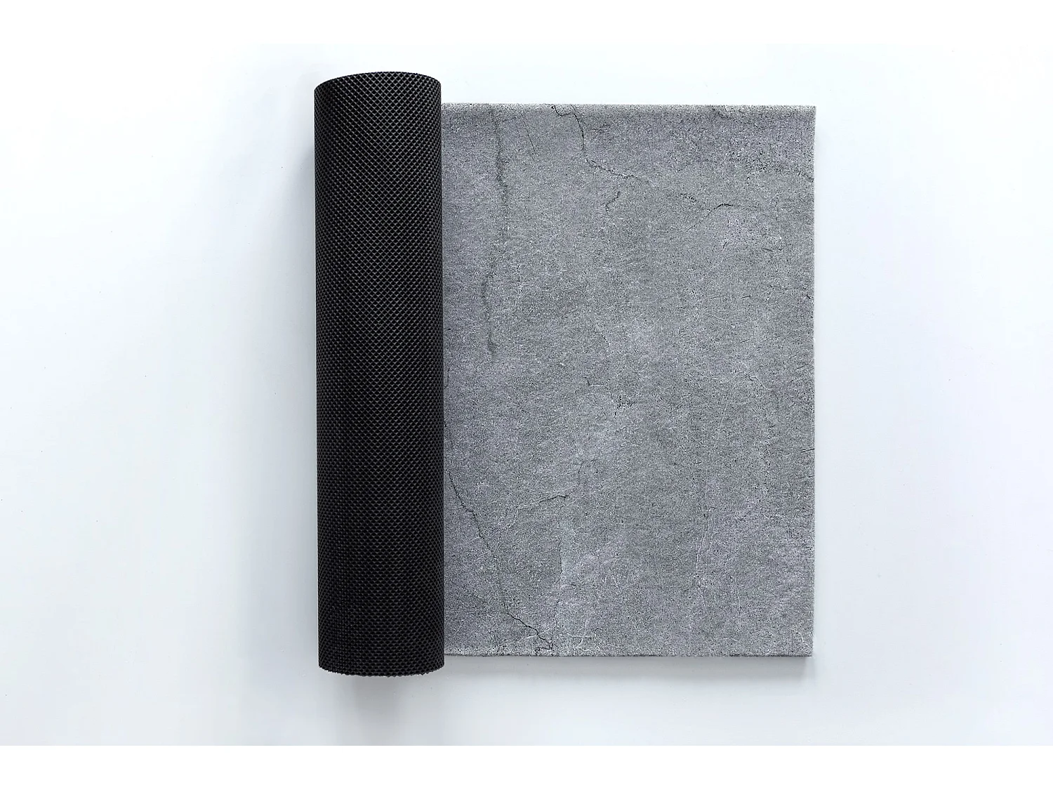 Weiche Fußmatte für den Innenbereich – modernes Design 90 x 60 cm – grauer Beton