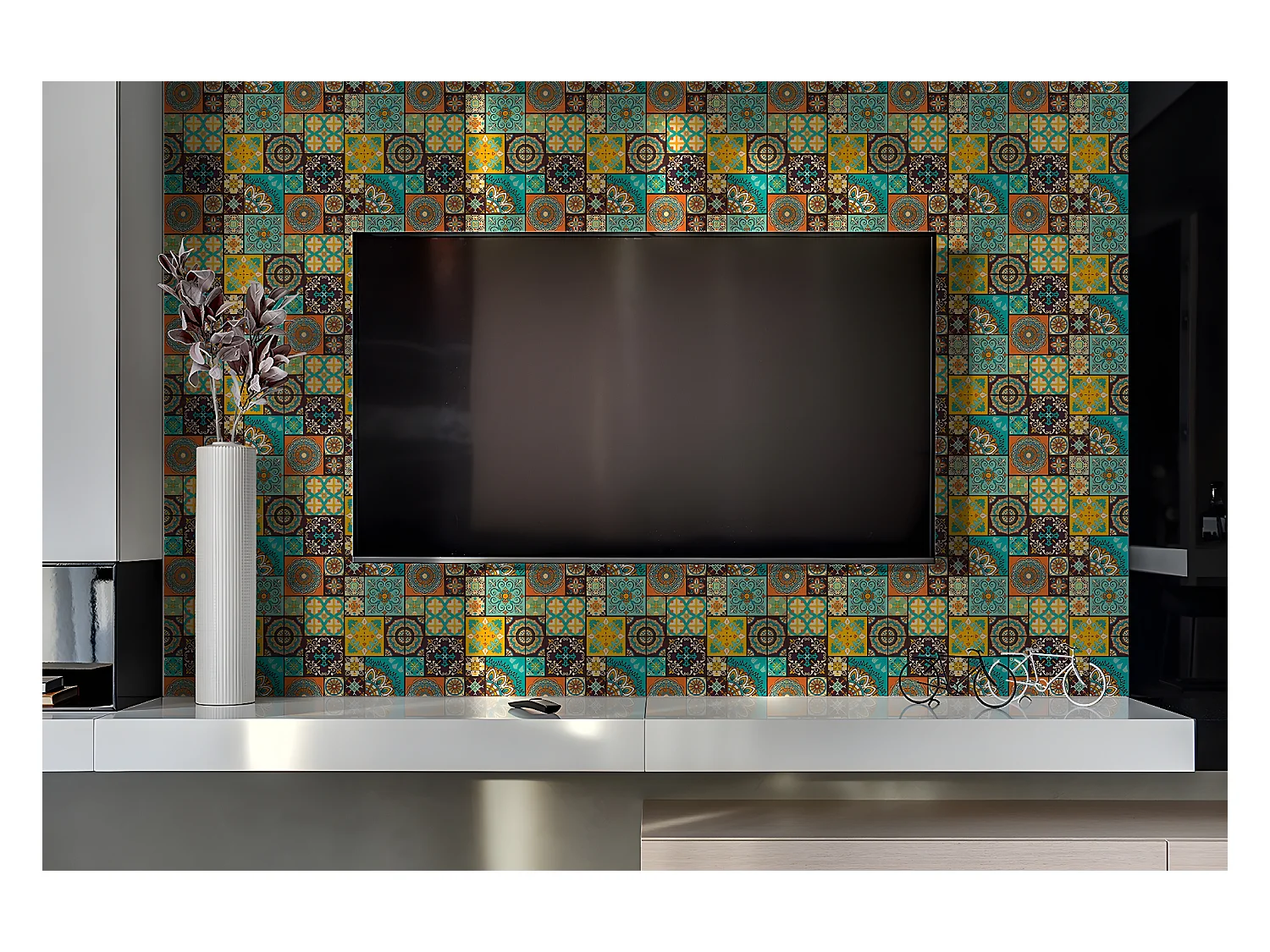 Vinyl wandpanelen, Zelfklevende vinylplanken - 100x50 cm - Patchwork